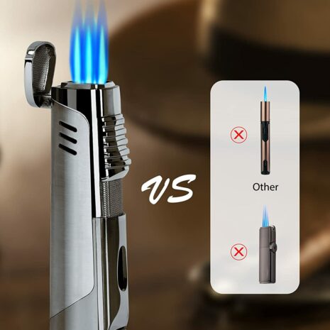 Triple Jet Flame Cigar Lighter with Punch5